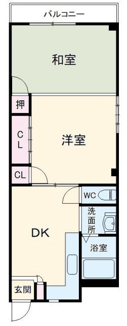 日商ニューハイツ 2階 2K 賃貸物件詳細
