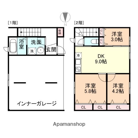 がれいじミユキ 3DK 賃貸物件詳細