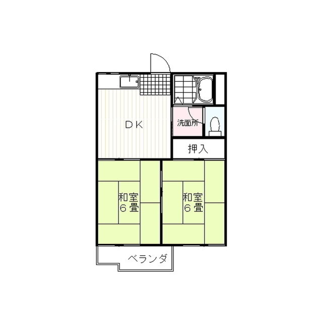 フォーブル東添 2階 2DK 賃貸物件詳細