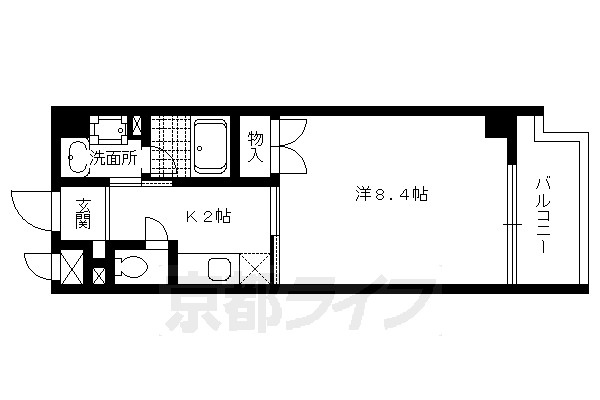 京都府京都市北区紫竹東高縄町 北大路駅 1K マンション 賃貸物件詳細
