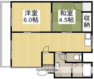 サンハイツ宮浦 1階 2LDK 賃貸物件詳細