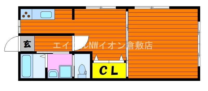 岡山県総社市南溝手 服部駅 1DK アパート 賃貸物件詳細