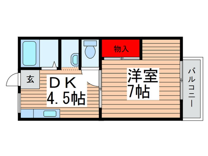 ロ－ズハイム 2階 1DK 賃貸物件詳細