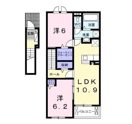 アルク・エール 2階 2LDK 賃貸物件詳細