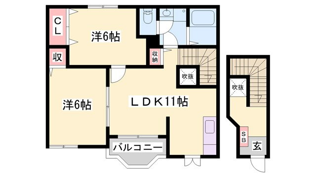 兵庫県姫路市青山西３ 余部駅 2LDK アパート 賃貸物件詳細