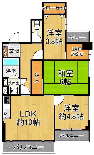 兵庫県宝塚市仁川北２ 仁川駅 3SLDK アパート 賃貸物件詳細