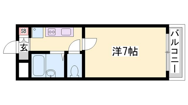 兵庫県姫路市伊伝居 野里駅 1K アパート 賃貸物件詳細