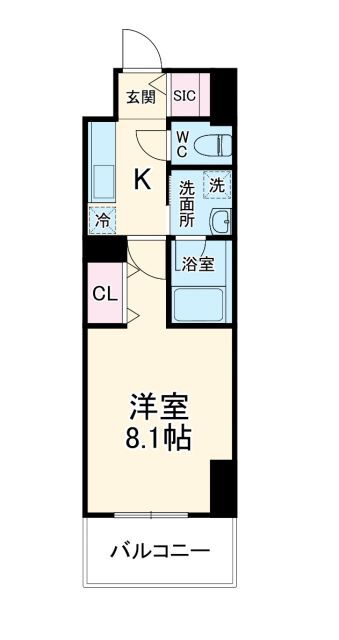 Ｃｅｎｔｒａｌ　Ｓ　砂山町 10階 1K 賃貸物件詳細