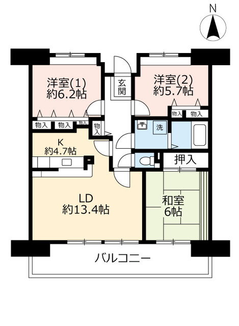 ＵＲ西宮マリナパークシティ丘のある街 8階 3LDK 賃貸物件詳細