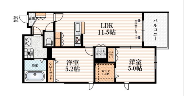 埼玉県越谷市南越谷５ 新越谷駅 2LDK マンション 賃貸物件詳細