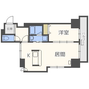 ラクラス円山公園 7階 1LDK 賃貸物件詳細
