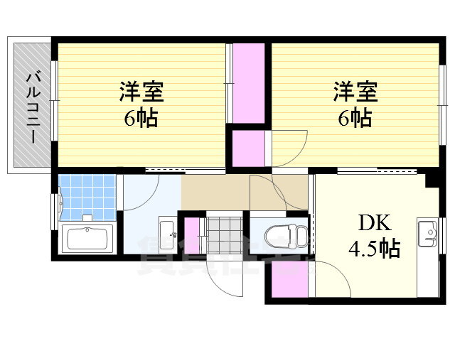 大阪府大阪市東淀川区豊新５ 上新庄駅 2DK マンション 賃貸物件詳細