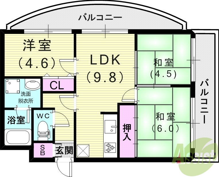 兵庫県神戸市東灘区本山中町４ 摂津本山駅 3LDK マンション 賃貸物件詳細