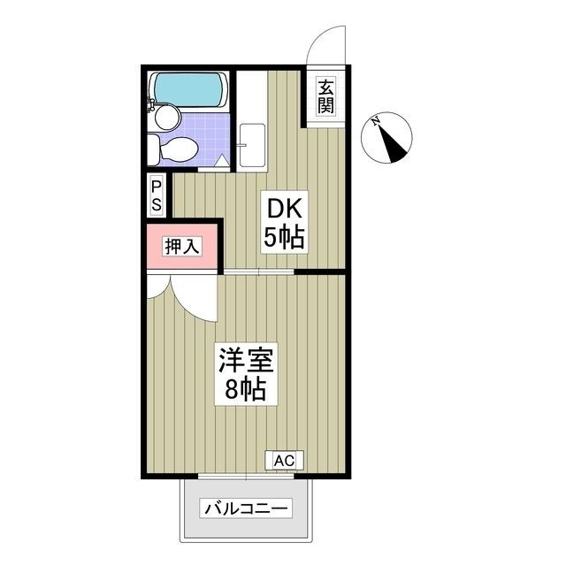 群馬県邑楽郡大泉町大字寄木戸 西小泉駅 1DK アパート 賃貸物件詳細