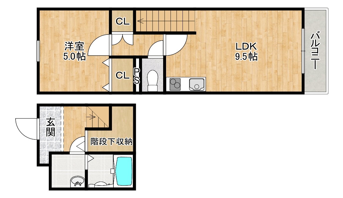 大阪府守口市南寺方南通２ 清水駅 1LDK 一戸建て 賃貸物件詳細