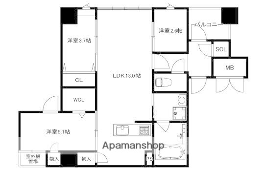 福岡県福岡市中央区薬院２ 薬院大通駅 3LDK マンション 賃貸物件詳細