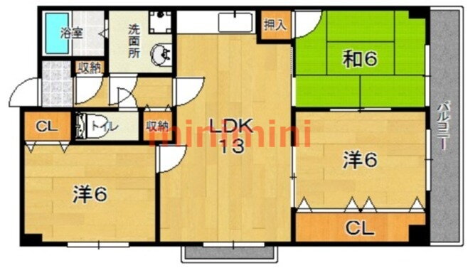サンフォーレ辰巳 5階 3LDK 賃貸物件詳細