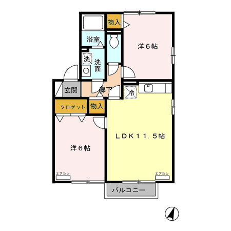 新潟県新発田市大栄町４ 新発田駅 2LDK アパート 賃貸物件詳細