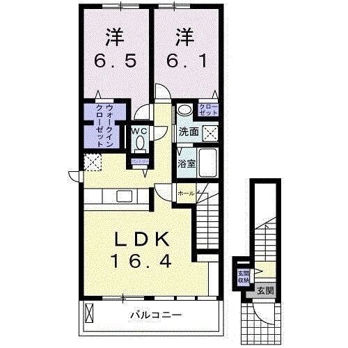 マイン・ベルク 2階 2LDK 賃貸物件詳細