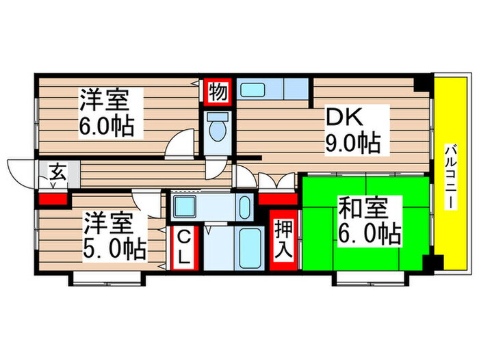 千葉県船橋市丸山５ 馬込沢駅 3DK マンション 賃貸物件詳細
