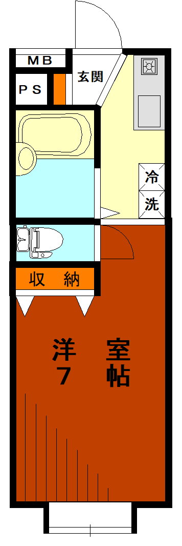 ファミーユ恵泉 1階 ワンルーム 賃貸物件詳細