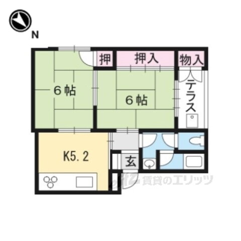 滋賀県栗東市中沢３ 栗東駅 2DK マンション 賃貸物件詳細