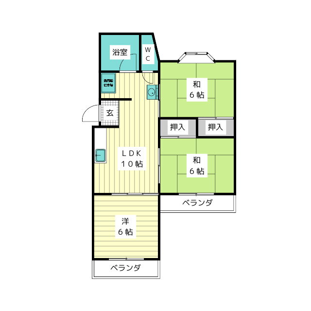 マンション恵 1階 3DK 賃貸物件詳細