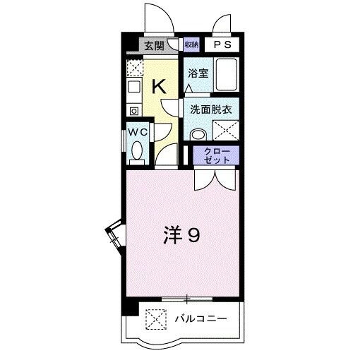 カルム・アビタシオン 3階 1K 賃貸物件詳細