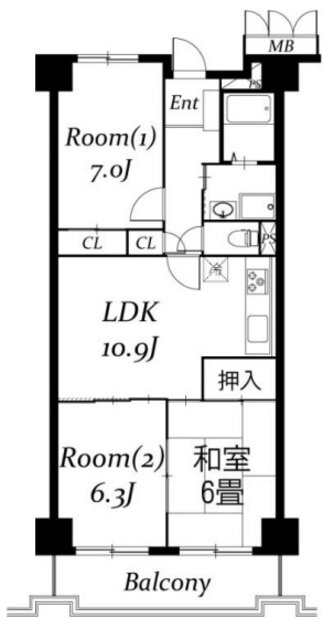 フローラ稲毛 5階 3LDK 賃貸物件詳細