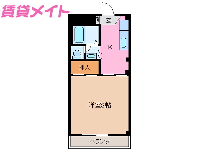 三重県津市一志町高野 川合高岡駅 1K マンション 賃貸物件詳細