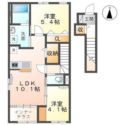 グランパレスＩＩ 2階 2LDK 賃貸物件詳細