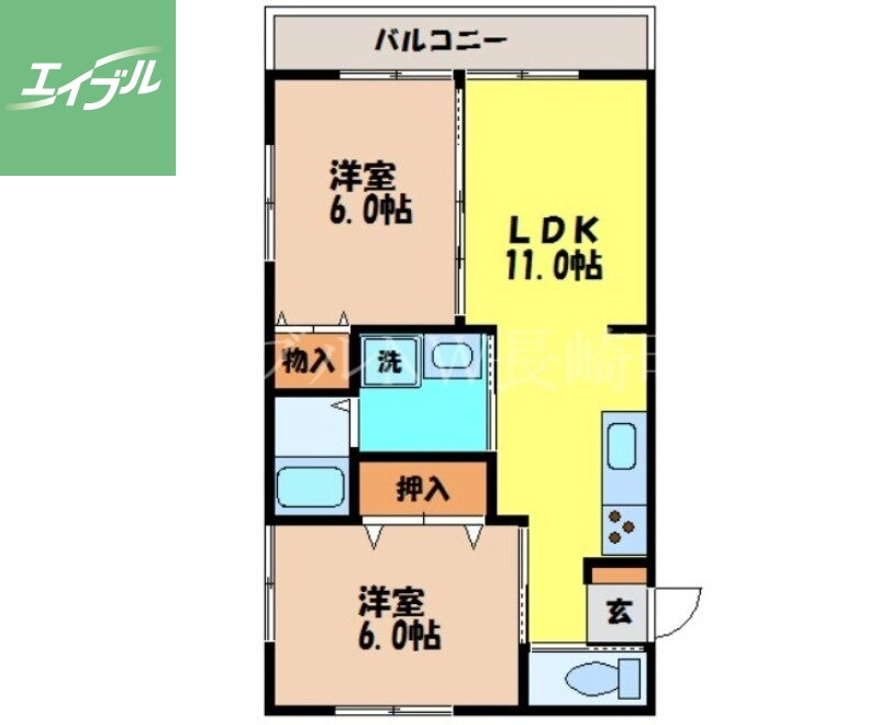 長崎県長崎市滑石６ 道ノ尾駅 2LDK マンション 賃貸物件詳細