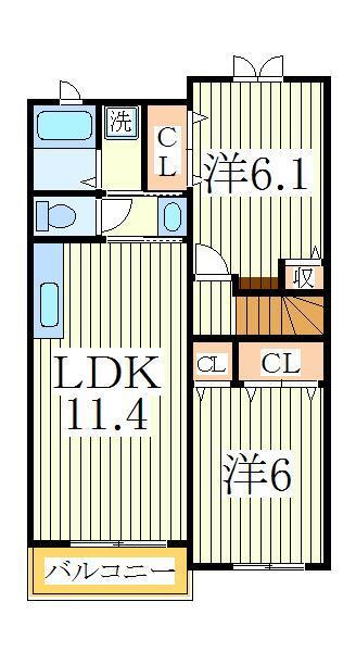 千葉県我孫子市下ケ戸 天王台駅 2LDK アパート 賃貸物件詳細