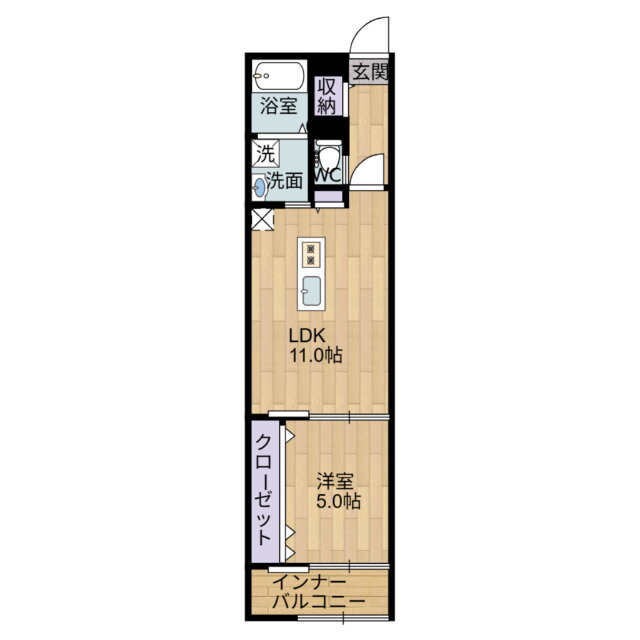 Ｇｒｏｗｔｈ　Ｄａｉｏｕ 1階 1LDK 賃貸物件詳細