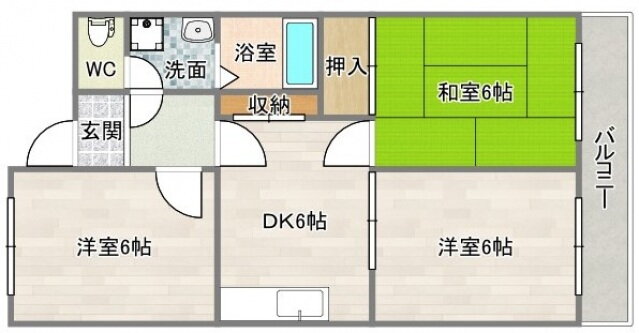 大阪府大阪市東住吉区桑津２ 美章園駅 3DK マンション 賃貸物件詳細