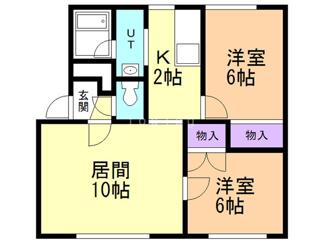 北海道札幌市西区西野四条８ 宮の沢駅 2LDK アパート 賃貸物件詳細