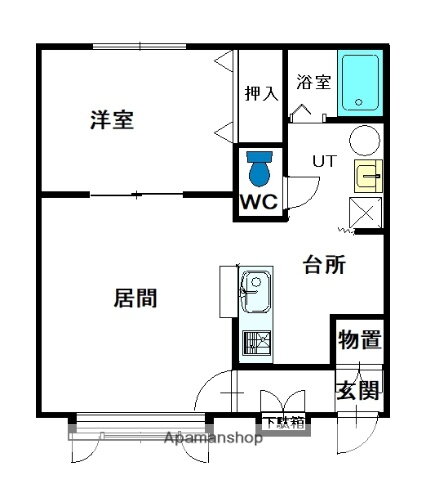 北海道旭川市東光二条２ 旭川四条駅 1LDK アパート 賃貸物件詳細