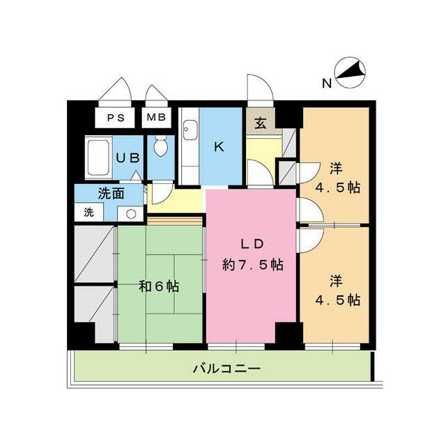 産興鶴巻ビル 8階 3DK 賃貸物件詳細
