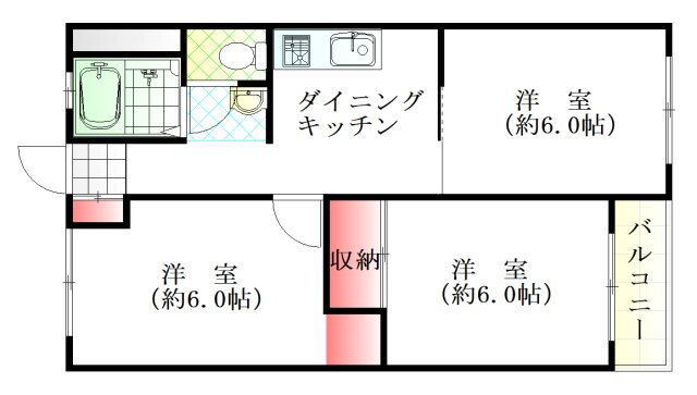 戸坂コーポラス 4階 3DK 賃貸物件詳細