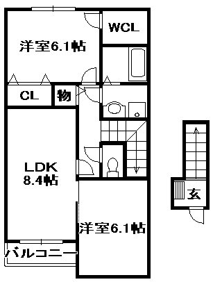 兵庫県神戸市北区上津台２ 三田駅 2LDK アパート 賃貸物件詳細