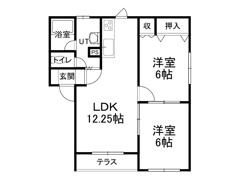 北海道帯広市西十六条北２ 柏林台駅 2LDK アパート 賃貸物件詳細