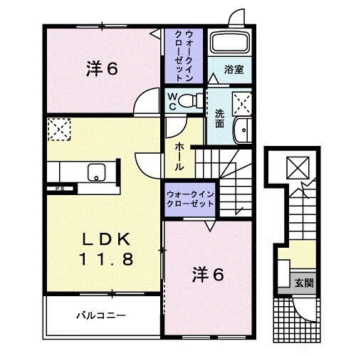 愛知県北名古屋市高田寺屋敷 西春駅 2LDK アパート 賃貸物件詳細