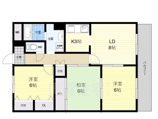 兵庫県尼崎市大庄北３ 立花駅 3LDK マンション 賃貸物件詳細