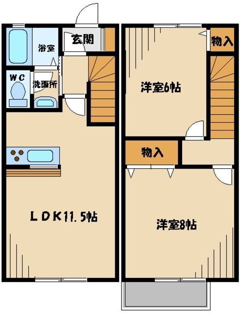 埼玉県所沢市大字荒幡 西所沢駅 2LDK 一戸建て 賃貸物件詳細