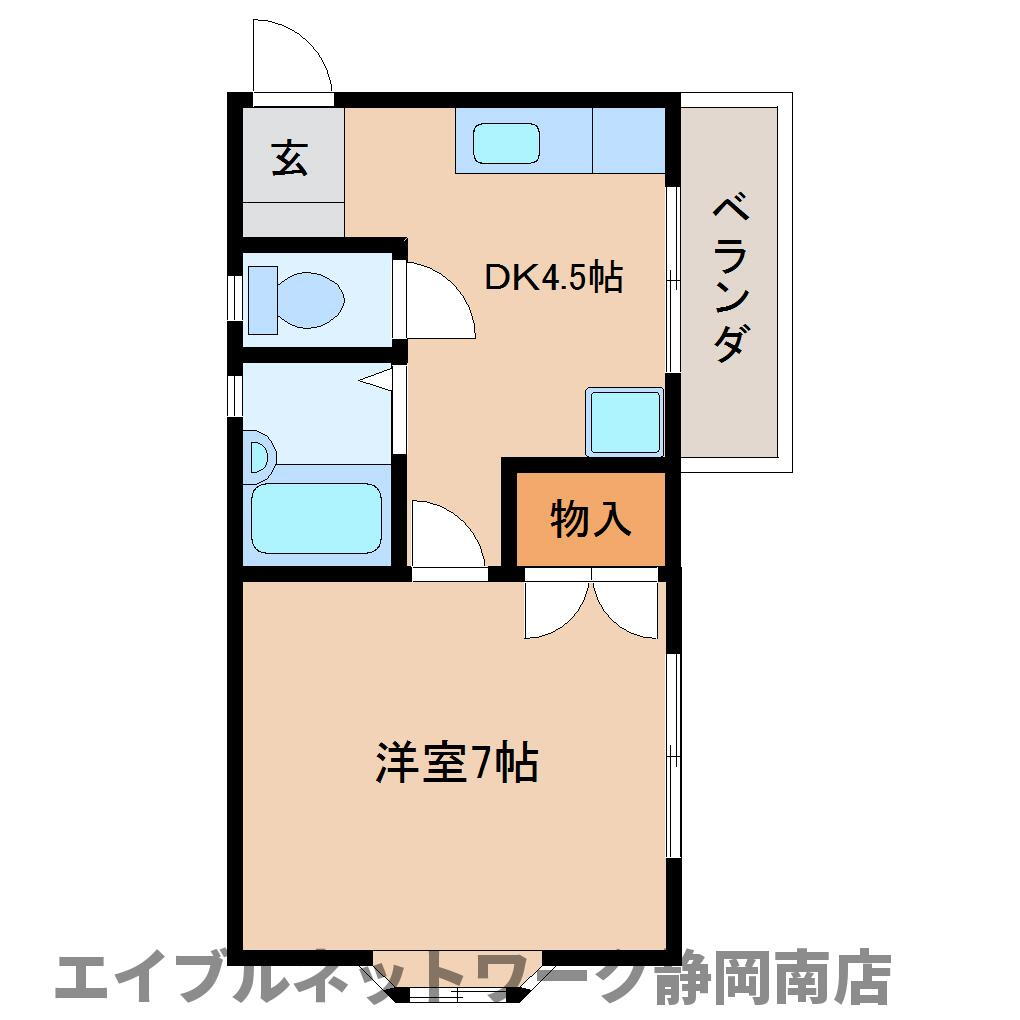 静岡県焼津市中里 焼津駅 1DK アパート 賃貸物件詳細