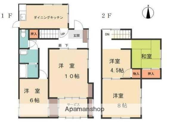 夕日ヶ丘団地貸家 5SDK 賃貸物件詳細