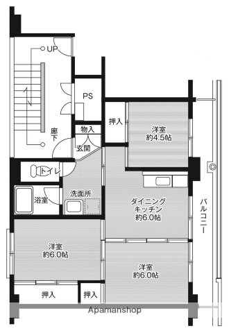 愛媛県松山市上野町 北伊予駅 3DK マンション 賃貸物件詳細