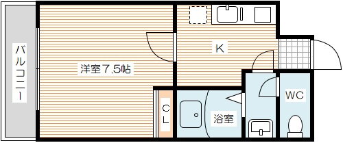 カーサあわじ 2階 1K 賃貸物件詳細