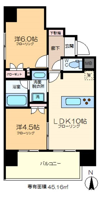 ザ・パーククロス錦糸町レジデンス 3階 2LDK 賃貸物件詳細