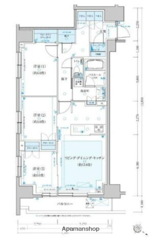 クリオ横濱桜木町ミッドグレイス 7階 3LDK 賃貸物件詳細
